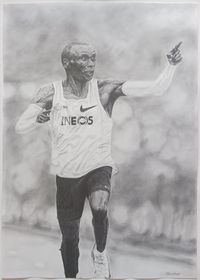 Eluid Kipchoge 29,7 x 42 cm Grafit auf Papier